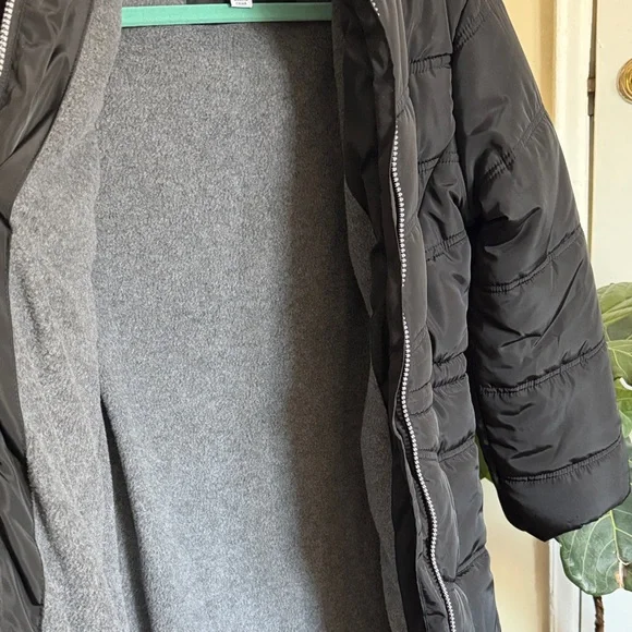 Calvin Klein Kids Black Puffer Coat with Fur Hood - Picture 13 of 16